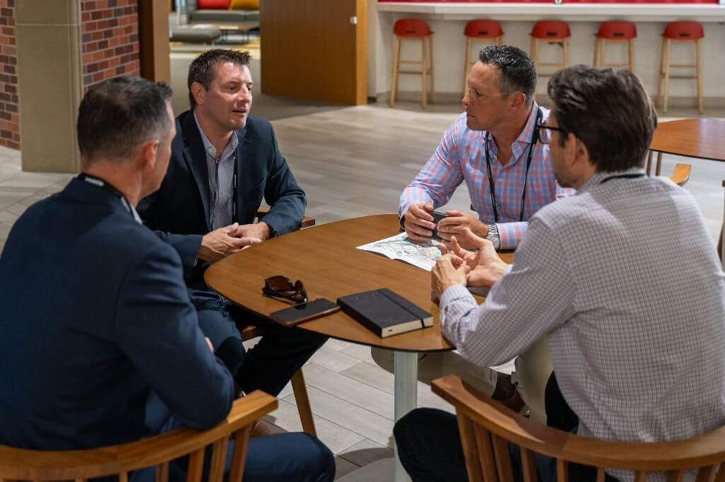 people meeting at a table