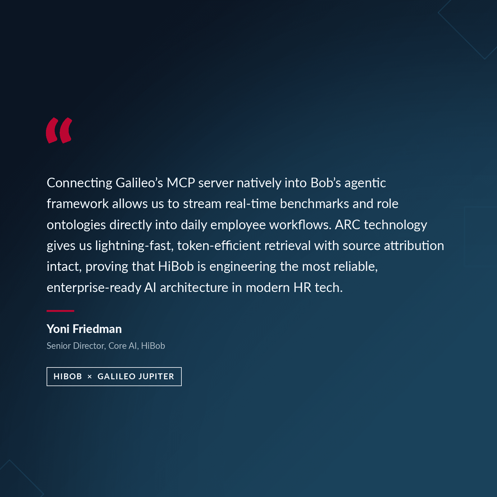 Galileo x HiBob | Yoni Friedman Quote