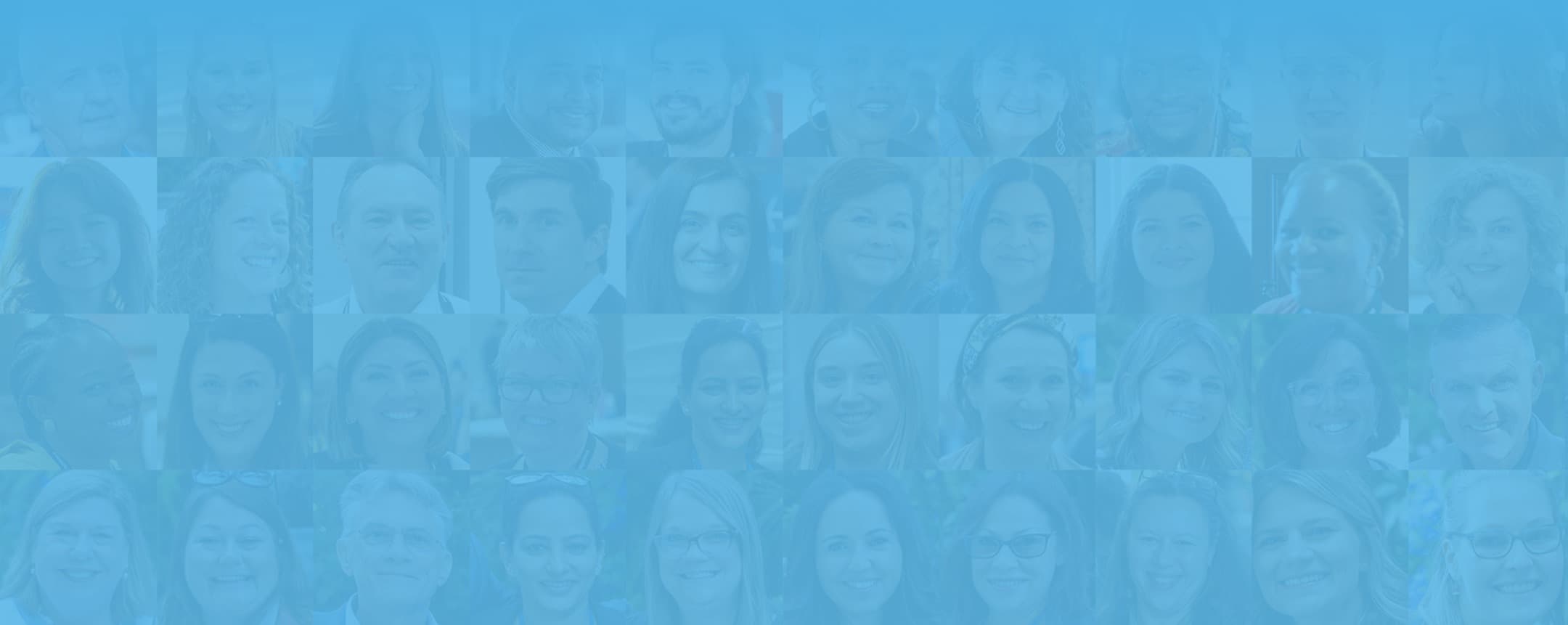 smiling people in a grid