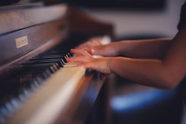 Woman playing piano