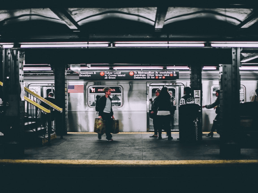 People in a subway station