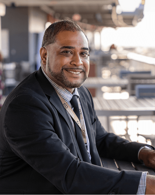 Business man sitting at a table
